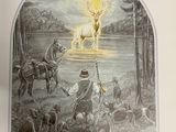 a picture of a book with a picture of a man on a horse