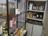 a pantry with a lot of food on the shelves