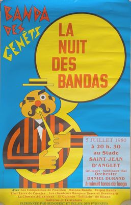 a poster for a band called la nuit des bandas