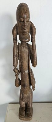 Statue Dongon bois (H: 80cm) - Photo 1