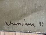 an image of a close up of a piece of art with writing on it