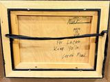 a picture of a wooden box with writing on it