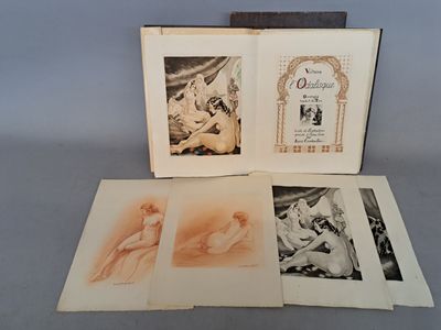 an open book with pictures of a woman and a man on it