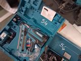 a blue tool box with tools inside of it