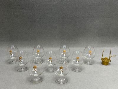 Neuf verres à cognac Napoléon III.