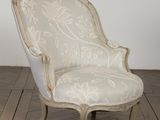 an image of a white chair sitting on top of a hard wood floor