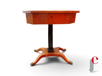 an image of a small table with a drawer on it