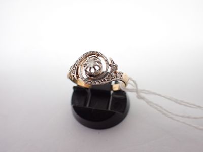 Bague tourbillon en or et roses, poids 2,6gr, TDD53 - Photo 1