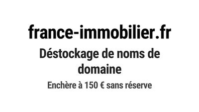 Nom de domaine france-immobilier.