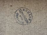 an image of a close up of a piece of fabric with a stamp on it