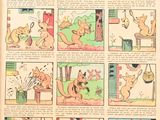 an image of a cartoon book with pictures of cats and dogs