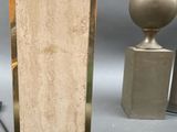 a lamp that is sitting on a table next to a lamp