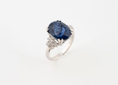 a sapphire and diamond ring