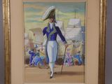 une image représentant un tableau d'un homme en uniforme bleu
