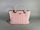 michael korsch pink quilted leather tote bag