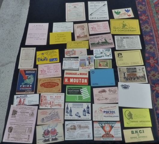 40 buvards différents (Froidefond, Libourne, Mohican peinture...)