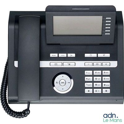 an image of a telephone with a display on the screen