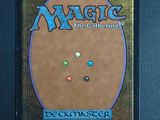 a close up of the back of a card game case