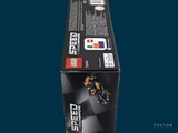 a black box with a lego speed bike inside of it