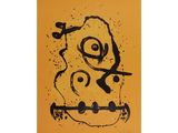 an image of a black and yellow painting on a yellow background