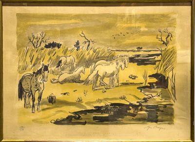 Yves BRAYER (1907-1990) Chevaux Lithographie numérotée 149/1…