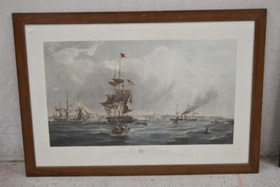 une image d'une photo d'un tableau représentant un bateau sur l'eau