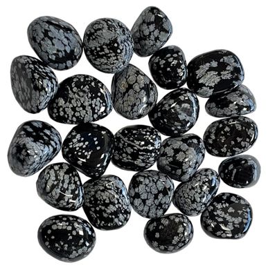 Lot de 314 Pierres roulées "Purification" en Obsidienne Floc…