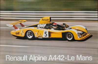 an image of a yellow race car driving down a race track