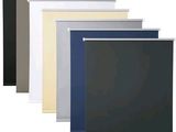 a close up of a group of four different shades of blinds