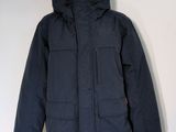 the jacket is black and has a hood on it