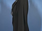 an image of a mannequin wearing a black cape