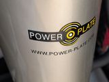 a close up of a motorcycle with a power plate on it