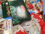 a box full of food that is sitting on the floor