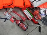 a bag of emergency supplies on the ground