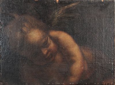 an old painting of a woman holding a baby in her arms