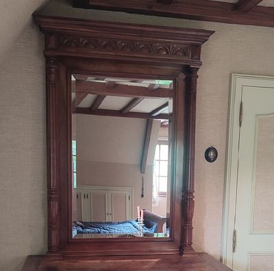 Miroir trumeau en noyer 138 x 95