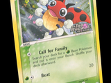 une carte Pokémon sur laquelle figure une coccinelle