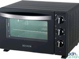 an image of a black toaster oven on a white background