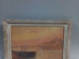 an image of a painting of a boat on a body of water