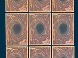nine square tiles with different designs on them on a blue background