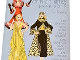 a book with a picture of a woman in a yellow dress and a woman in a leopard print dress