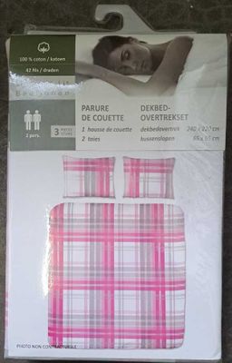 53 / Parure de lit - 100% coton - Housse de couette 24…