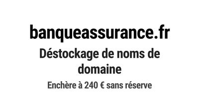 Nom de domaine banqueassurance.