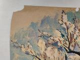 an image of a painting of a tree with white flowers on it