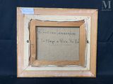 an old picture of a picture frame with a message on it