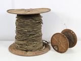 an image of a spool of rope and a spool of wood