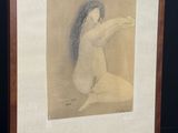 une image représentant le dessin d'une femme nue assise sur une chaise