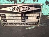 a picture of a sign on a machine that says promcam