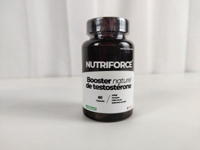a bottle of nutriforce on a white table
