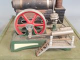 a small model of a steam engine on a table